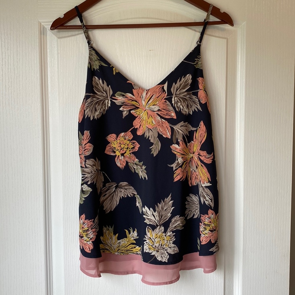 Navy floral cami
